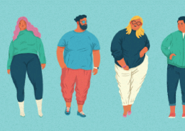 illustration de personnes grosses