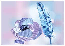 illustration fleur et plume